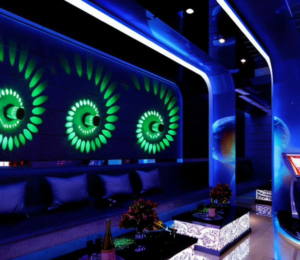 Lampe LED murale effet spirale, crée une ambiance lumineuse moderne et économise l'énergie.