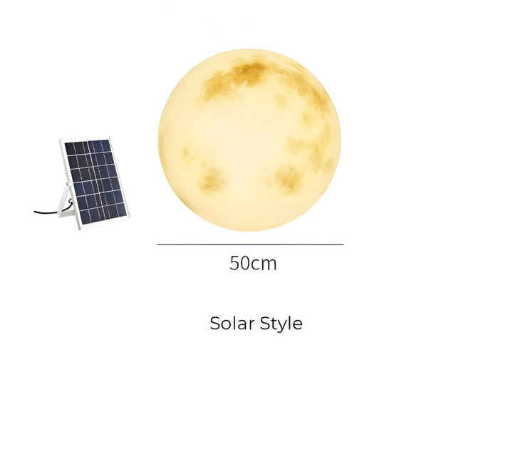 Lampe de jardin solaire lunaire, éclairage LED IP65, rechargeable, durable.