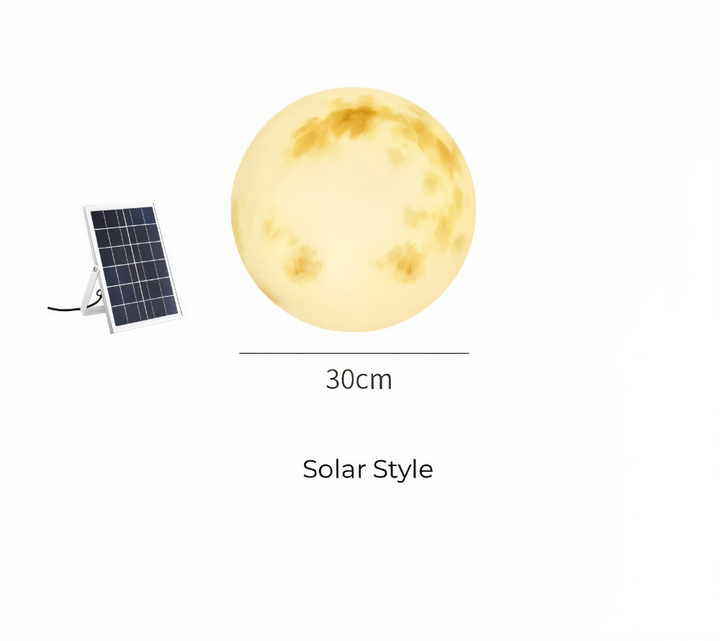 Solution écologique: Lampe solaire jardin lunaire, éclairage LED extérieur IP65.