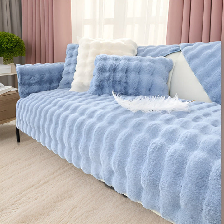 Plaid couverture canapé en peluche, doux et confortable, pour une protection efficace et une belle décoration salon.