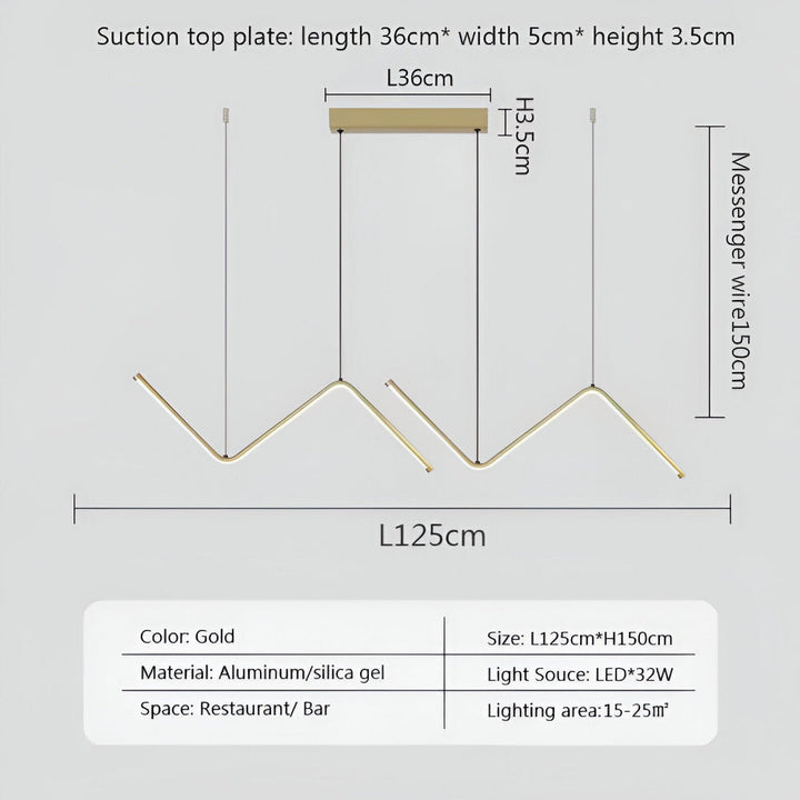 Lampe suspendue LED triangulaire, lumière douce et dimmable pour salle à manger.