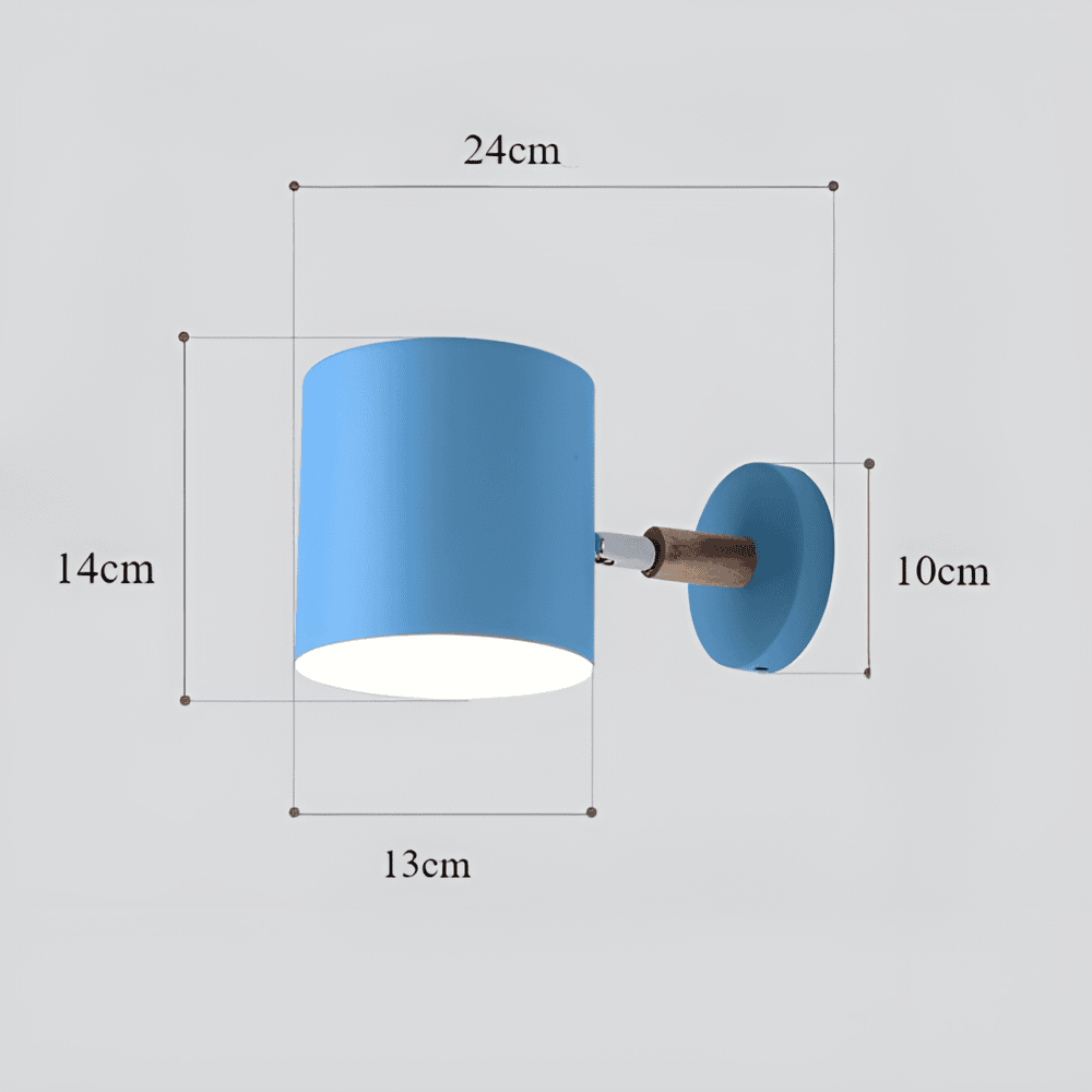 Lampe murale scandinave pastel, éclairage réglable pour chambre, design épuré.