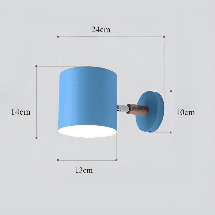 Lampe murale scandinave pastel, éclairage réglable pour chambre, design épuré.
