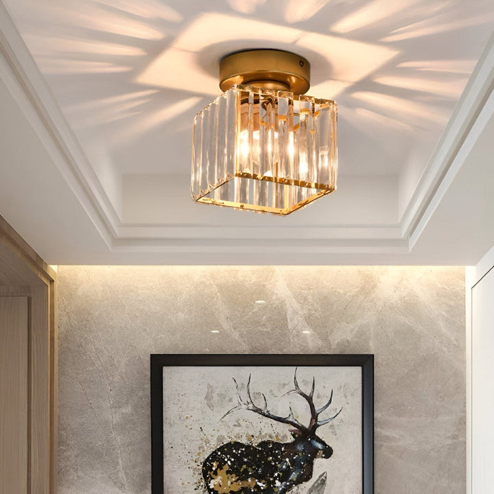 Plafonnier LED Crystalon, design minimaliste pour une décoration intérieure chic.