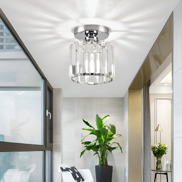 Luminaire LED Crystalon, style contemporain et installation facile dans l'entrée.