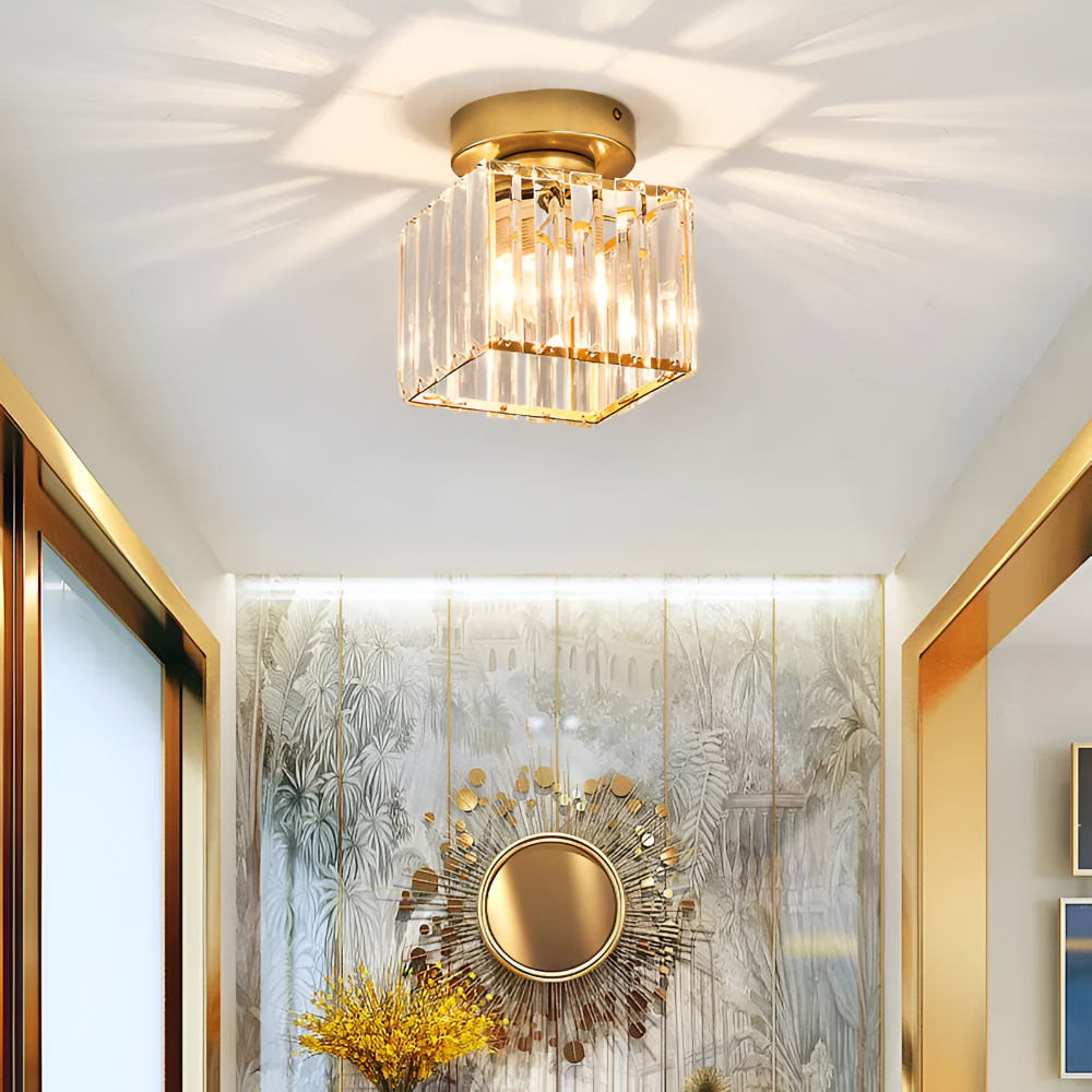 Plafonnier Crystalon LED, luminaire contemporain, pour un éclairage doux et moderne.