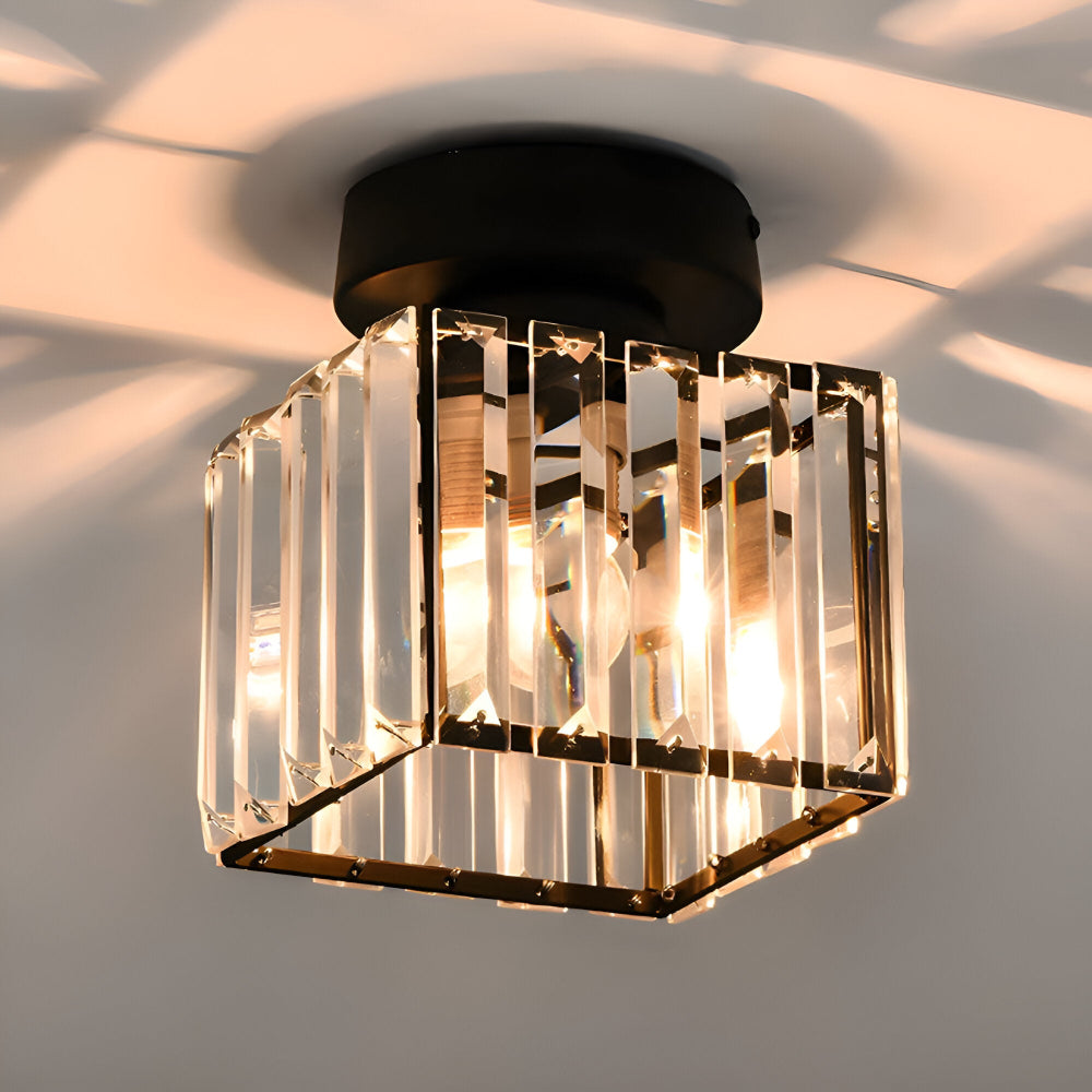 Luminaire LED Crystalon, style minimaliste, pour une chambre zen et moderne.