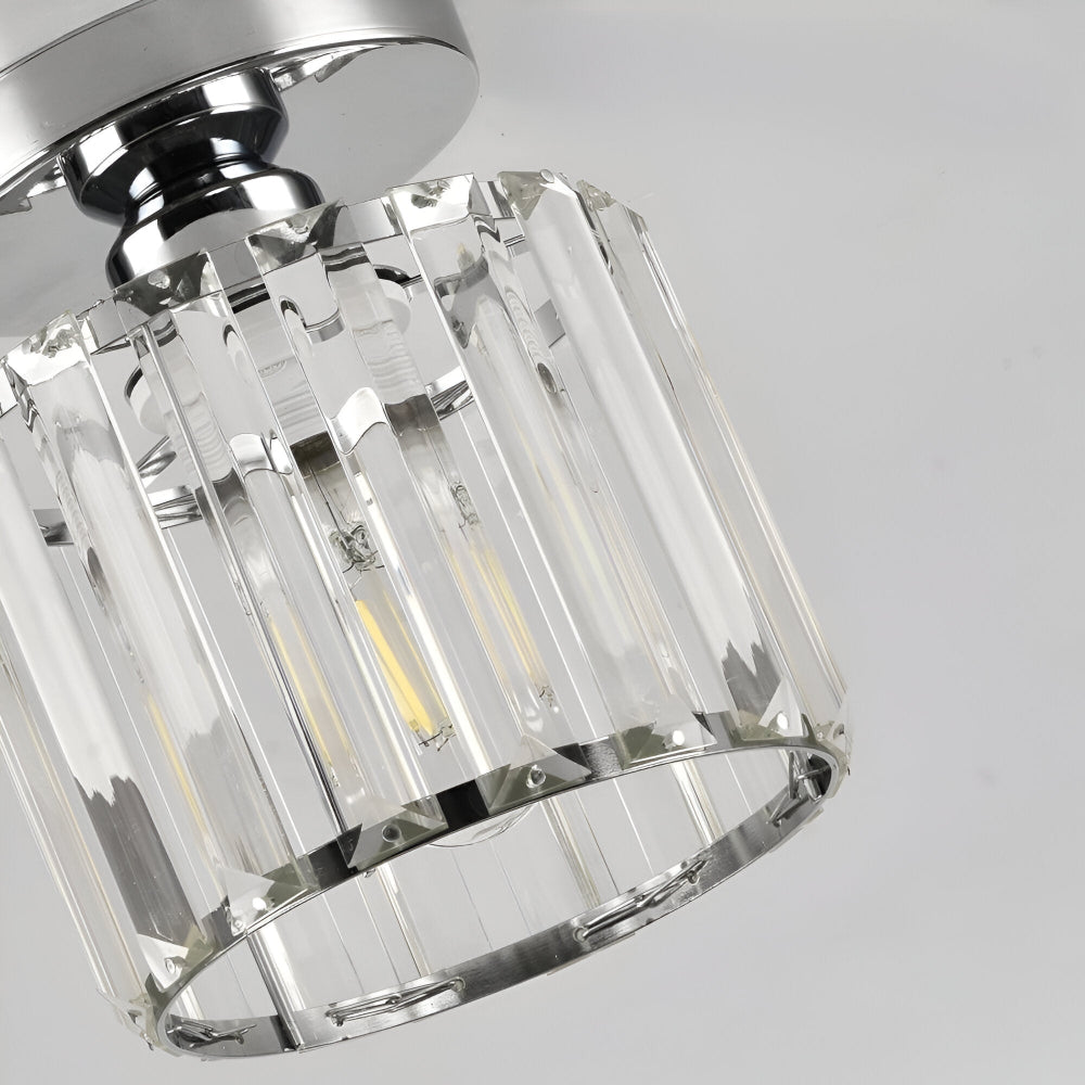 Éclairage LED Crystalon scintillant, luminaire minimaliste pour un salon élégant.