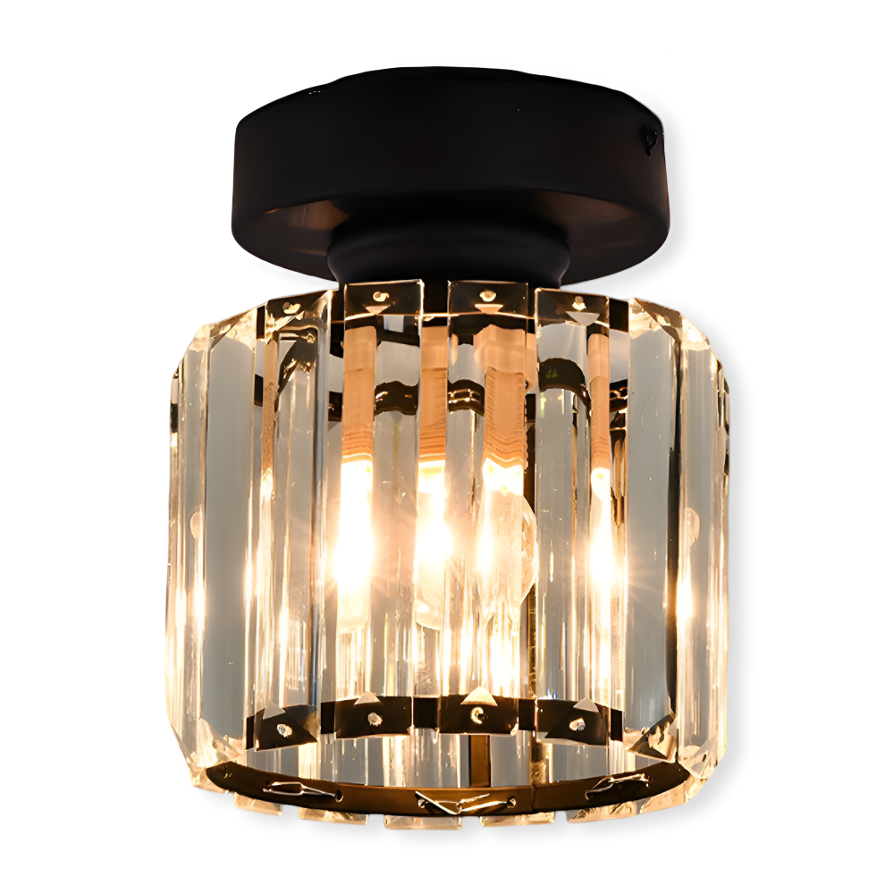 Plafonnier LED Crystalon scintillant, luminaire contemporain pour une décoration intérieure.