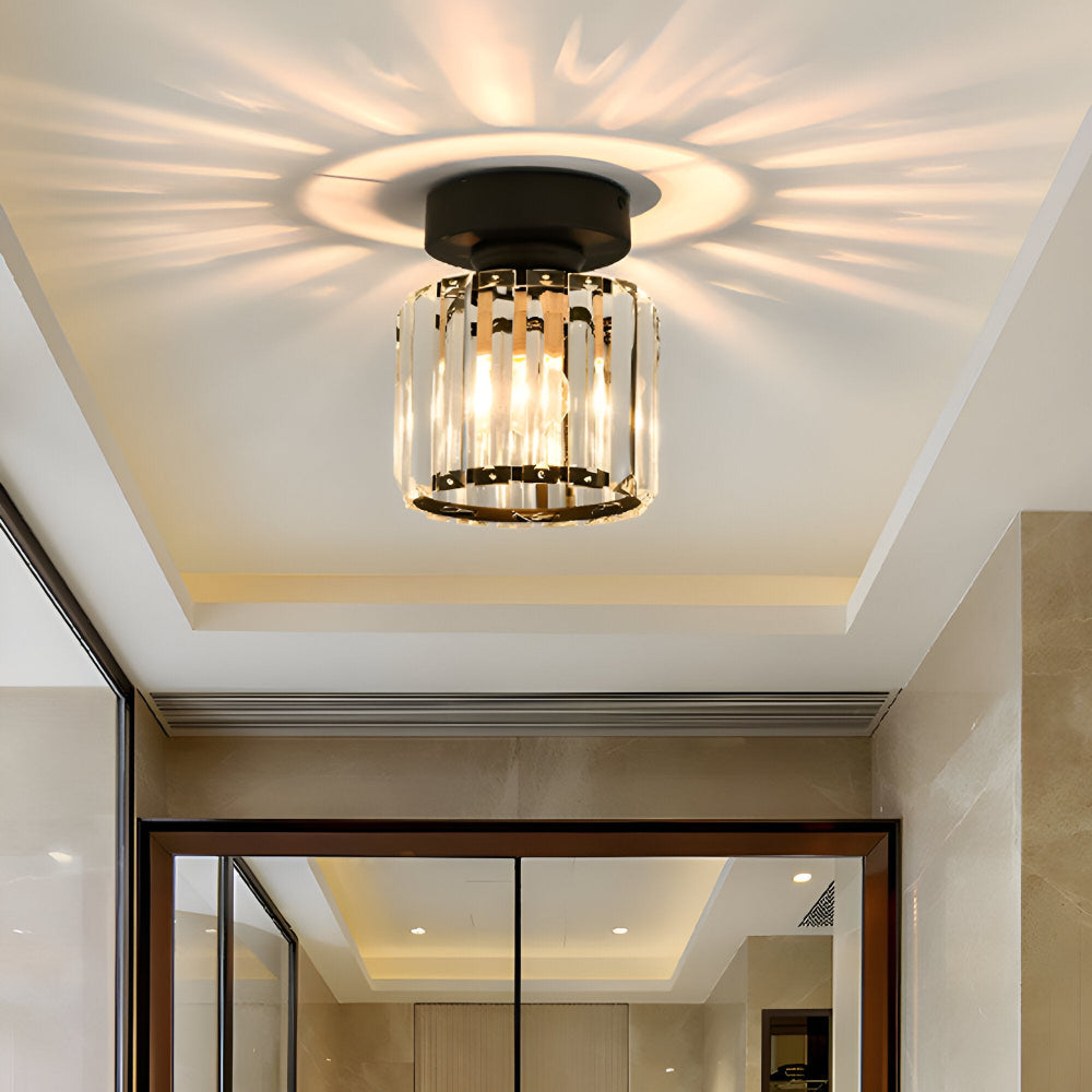 Crystalon LED : plafonnier moderne pour entrée, lumière chaleureuse et stylée.