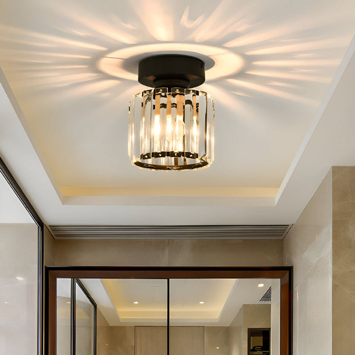 Crystalon LED : plafonnier moderne pour entrée, lumière chaleureuse et stylée.