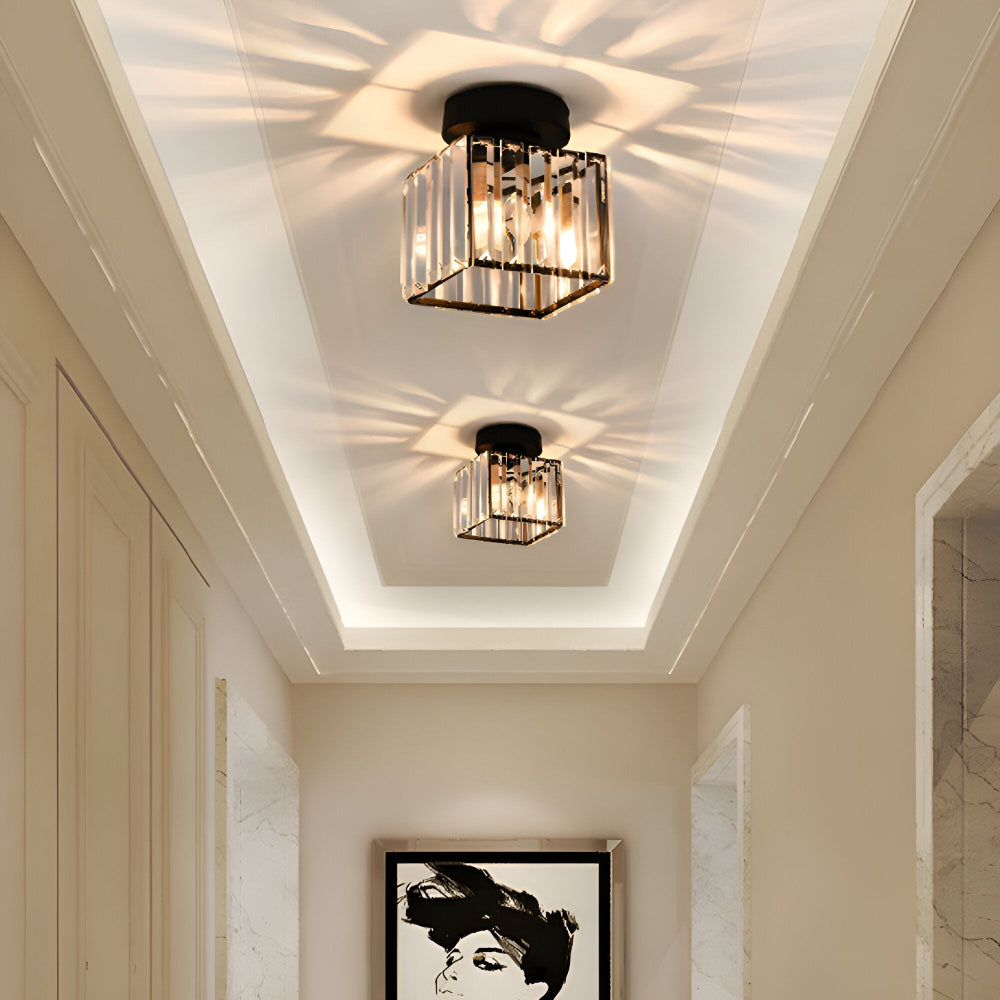 Luminaire LED Crystalon design, éclat scintillant pour un intérieur contemporain.
