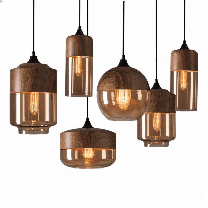 Lampe suspension scandinave, esthétique rétro-moderne pour une touche design au plafond.