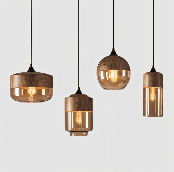 Suspension rétro nordique, diffuse une lumière douce et chaleureuse pour votre intérieur moderne.