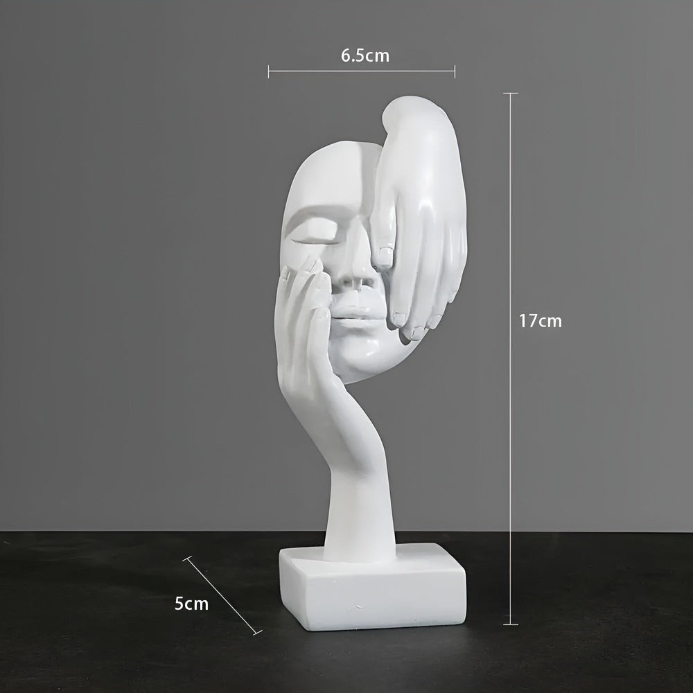 Élégante sculpture abstraite, touche d'art moderne pour bureau ou espace de vie raffiné.