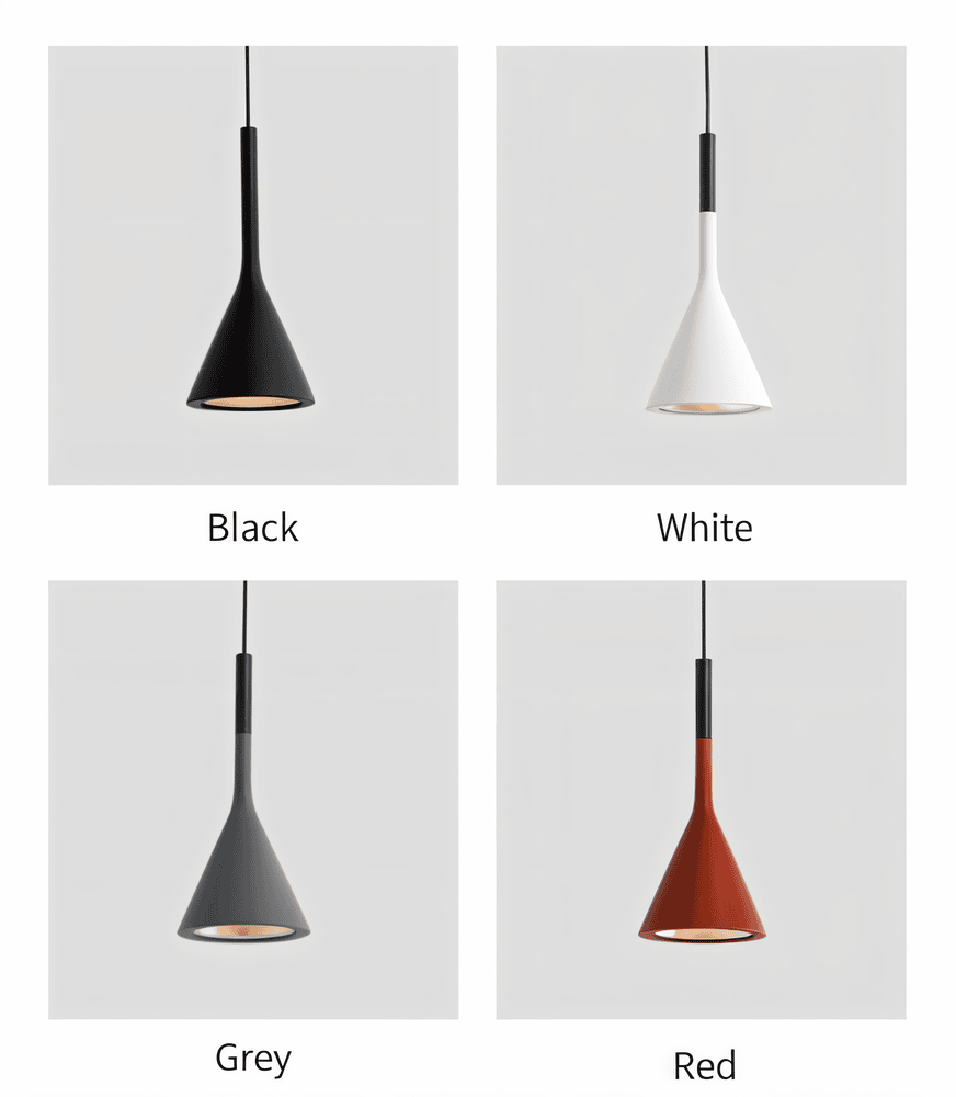 Lampe de plafond suspendue design, nordique et conique, pour un éclairage unique.