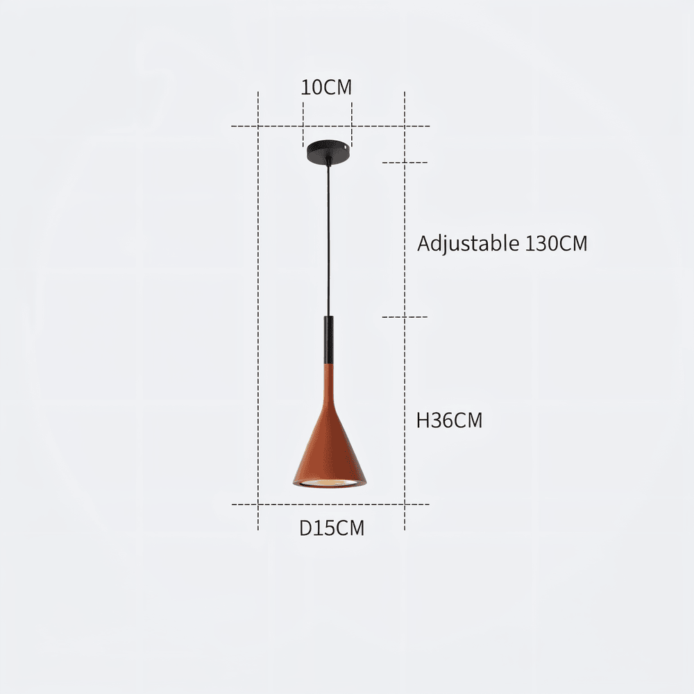 Luminaire suspendu décoratif, design conique nordique, pour une ambiance stylée.