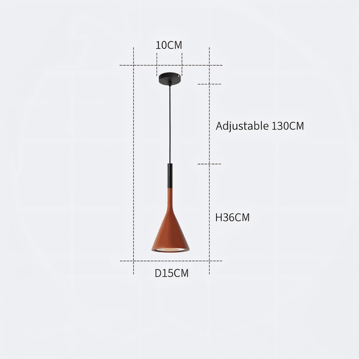 Luminaire suspendu décoratif, design conique nordique, pour une ambiance stylée.