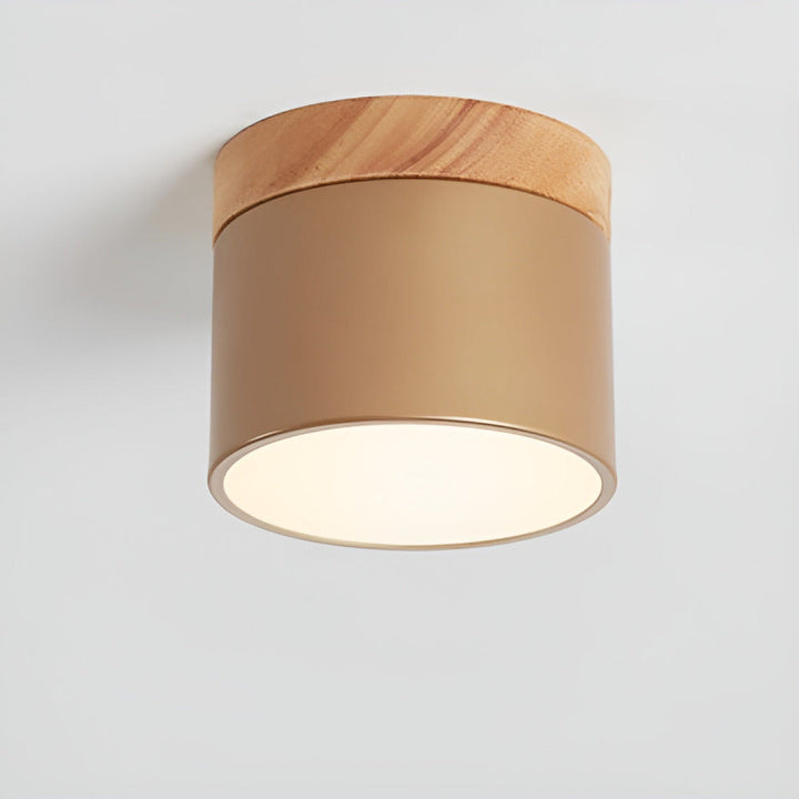 Luminaire cylindrique LED PastelGlow, lampe murale design, éclairage d'ambiance contemporain.