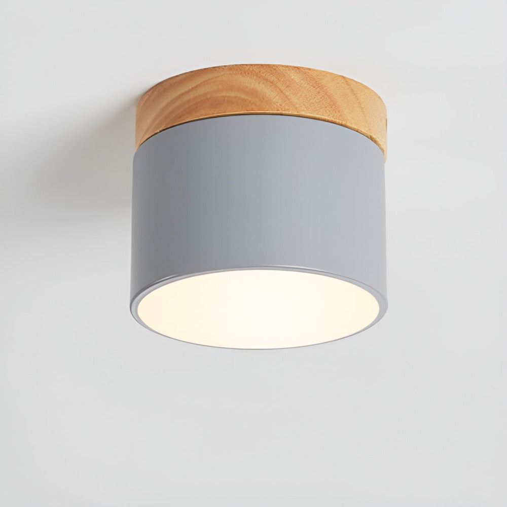 Lampe cylindrique LED intégrée PastelGlow, luminaire mural pour ambiance lumineuse contemporaine.