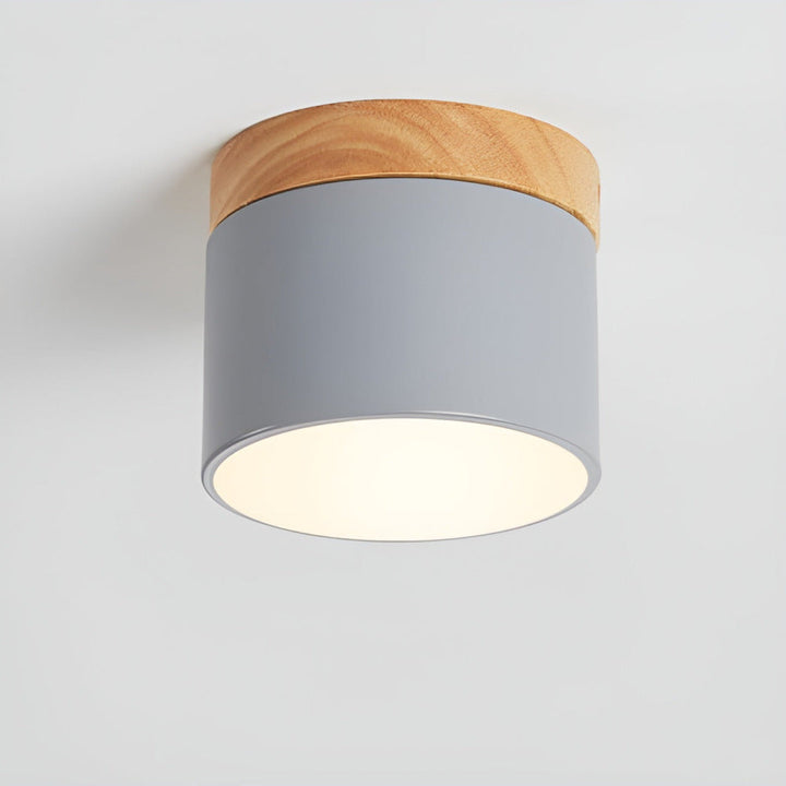 Lampe cylindrique LED intégrée PastelGlow, luminaire mural pour ambiance lumineuse contemporaine.