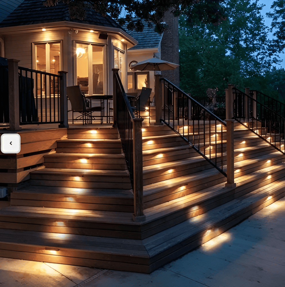 Lampe solaire LED étanche pour éclairage d'escalier et chemin extérieur, installation facile.