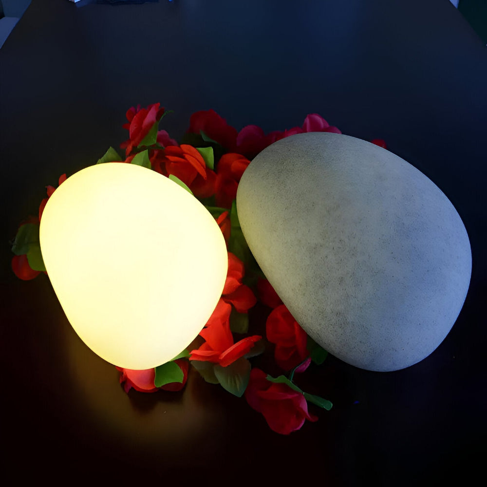 Éclairage de jardin solaire LED, effet roche, lumière extérieure sans fil.