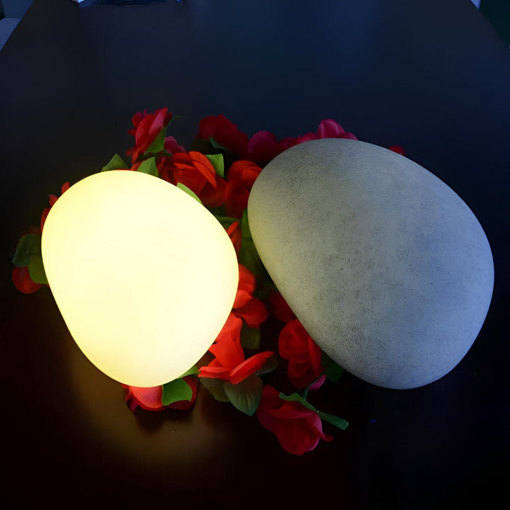 Éclairage de jardin solaire LED, effet roche, lumière extérieure sans fil.