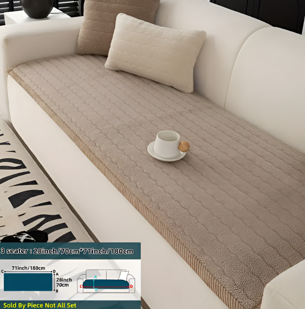 Housse de canapé polyester antidérapante pour une protection optimale et déco moderne.