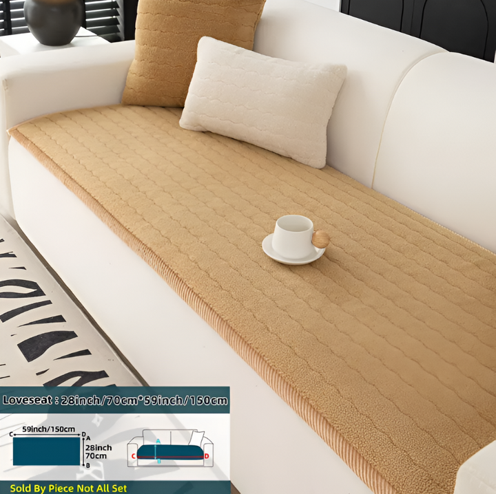 Housse de canapé lavable en polyester, idéale pour la protection du salon et confort.