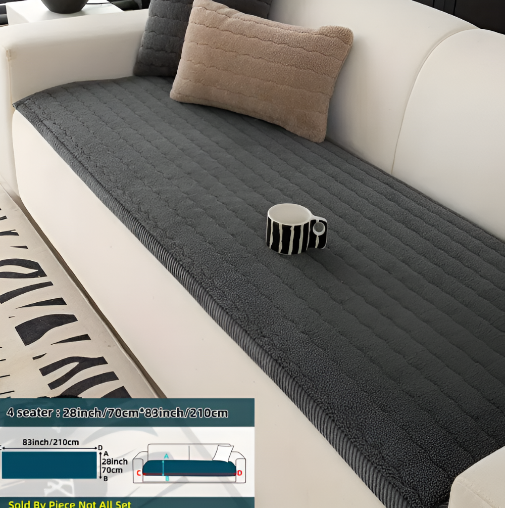 Housse de canapé douce pour animaux, antidérapante, en polyester, design moderne.
