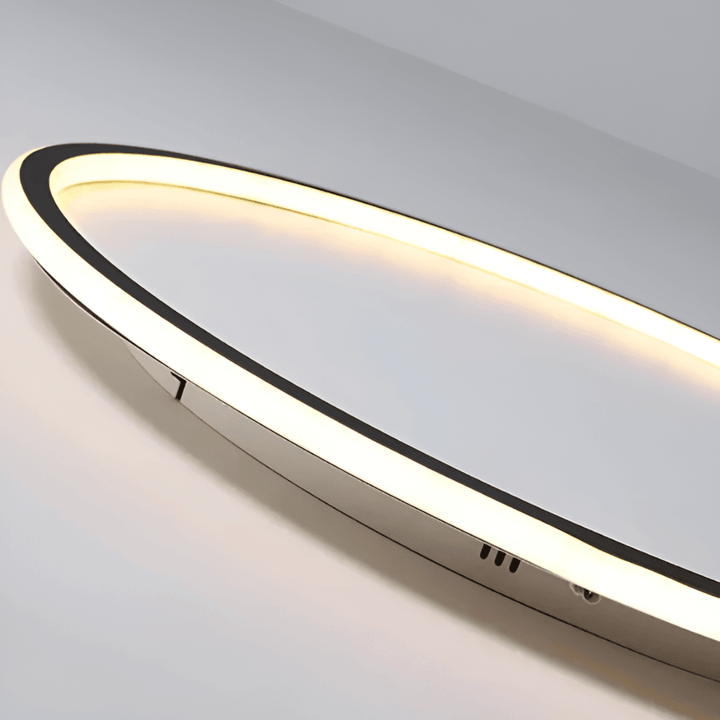 Design épuré du plafonnier LED rond, idéal pour une décoration intérieure contemporaine et lumineuse.