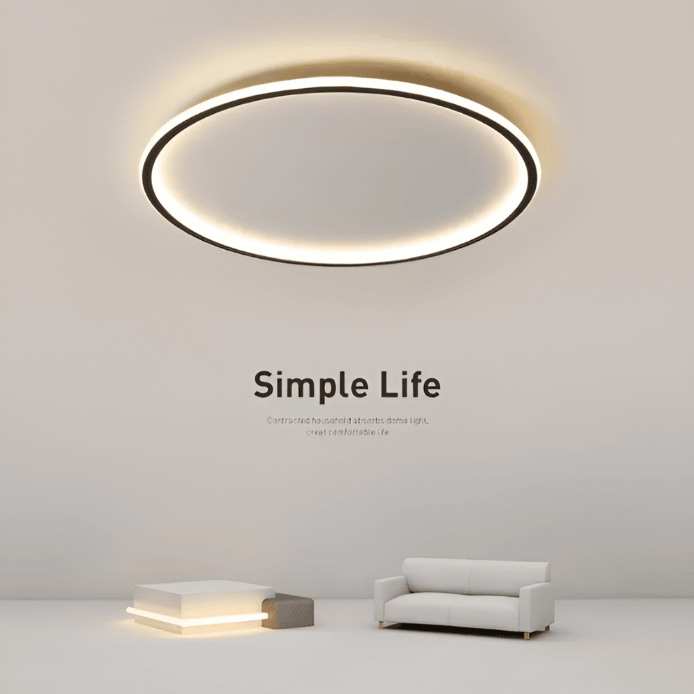 Plafonnier LED rond dimmable offrant une lumière ajustable pour créer l'ambiance parfaite dans votre maison.