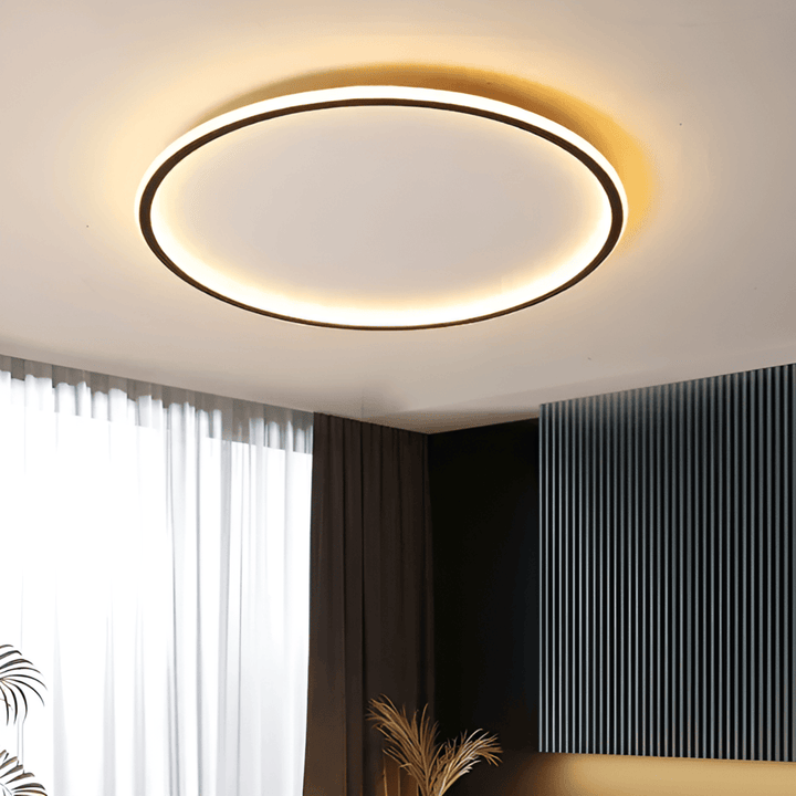 Plafonnier LED rond dimmable moderne, éclairage intérieur élégant et ajustable pour toute pièce.