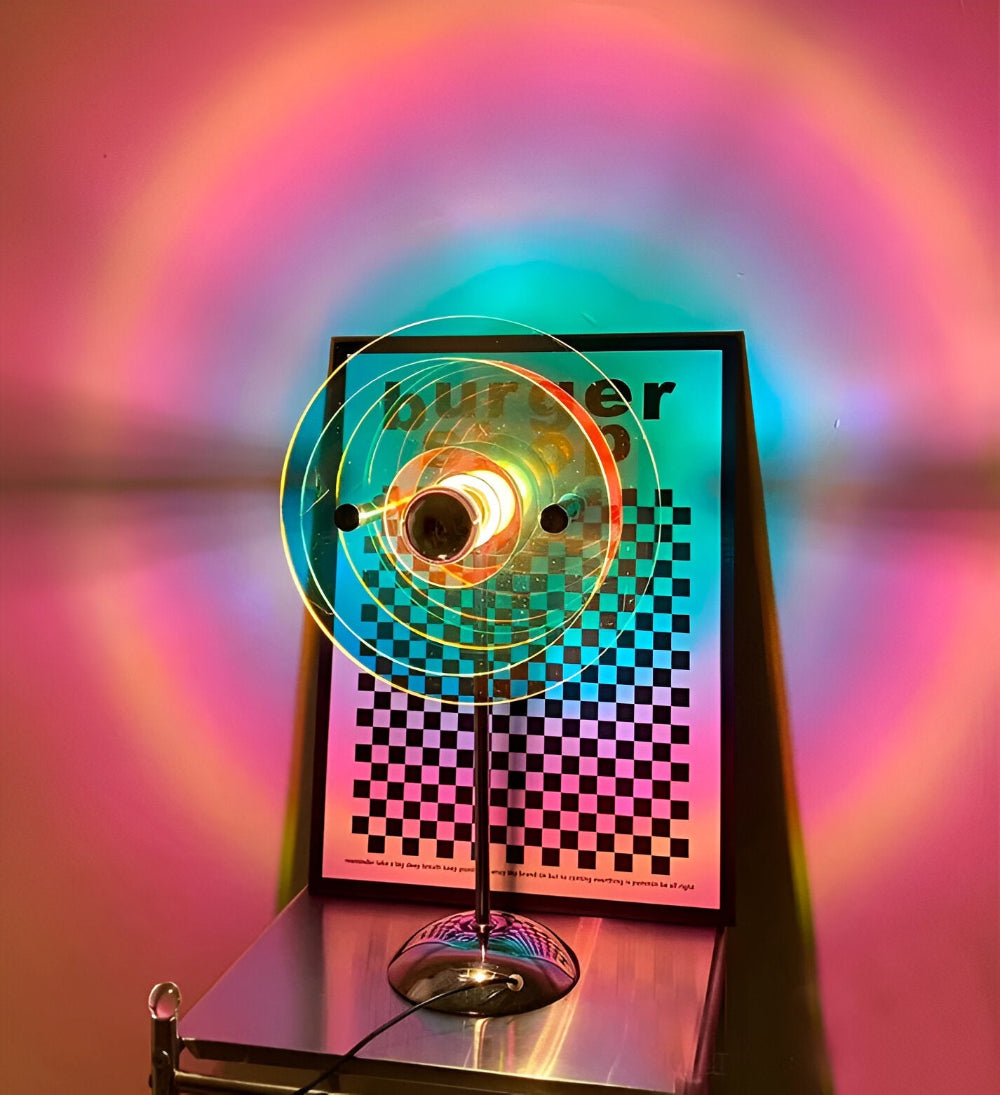 Lampe de table Rays rétro LED, créant une ambiance chaleureuse pour votre intérieur. Parfaite pour le salon.