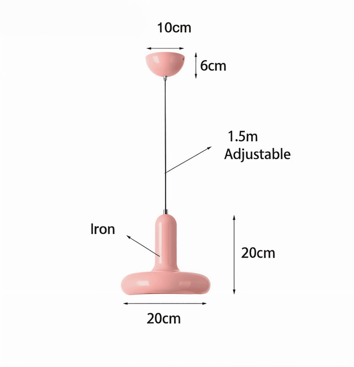 Suspension colorée Bauhaus, design unique, parfaite pour salle à manger.