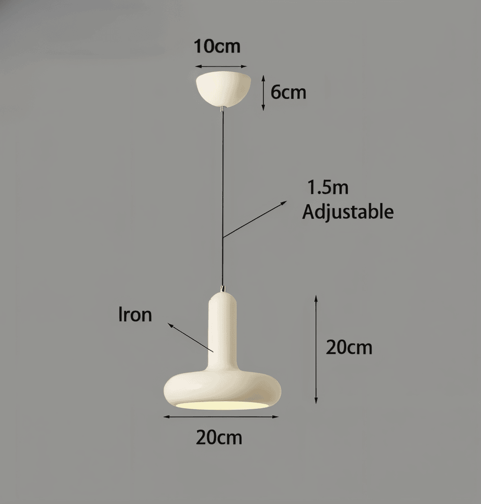 Suspension LED macaron, style rétro, pour éclairage ambiance loft.