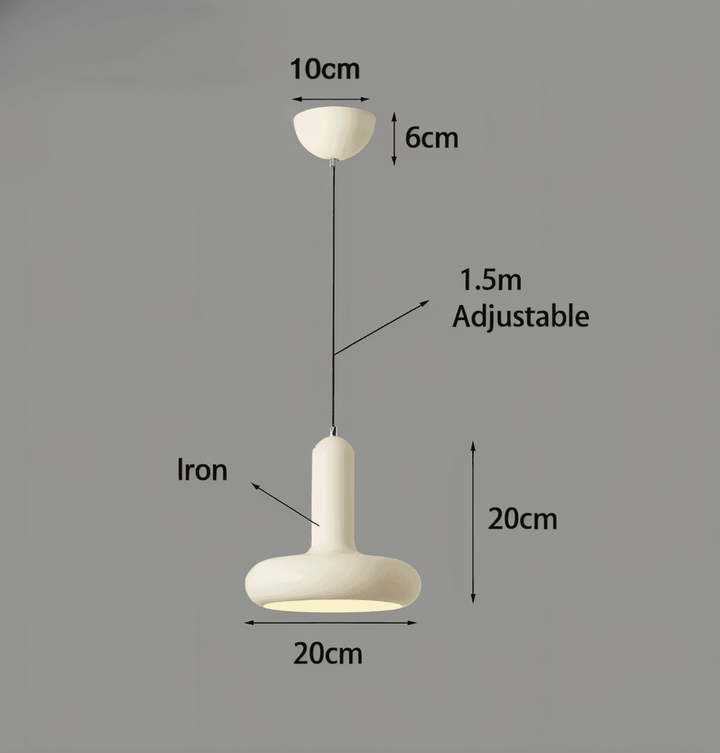 Suspension LED macaron, style rétro, pour éclairage ambiance loft.