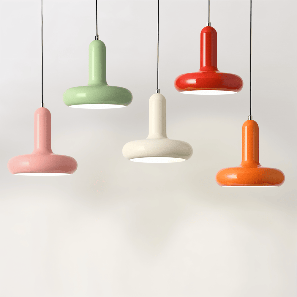 Luminaire rétro design Bauhaus, éclairage LED réglable pour cuisine scandinave.