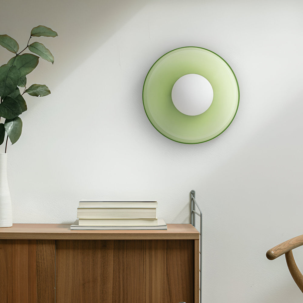 Plafonnier LED rond, design contemporain pour cuisine lumineuse et fonctionnelle.