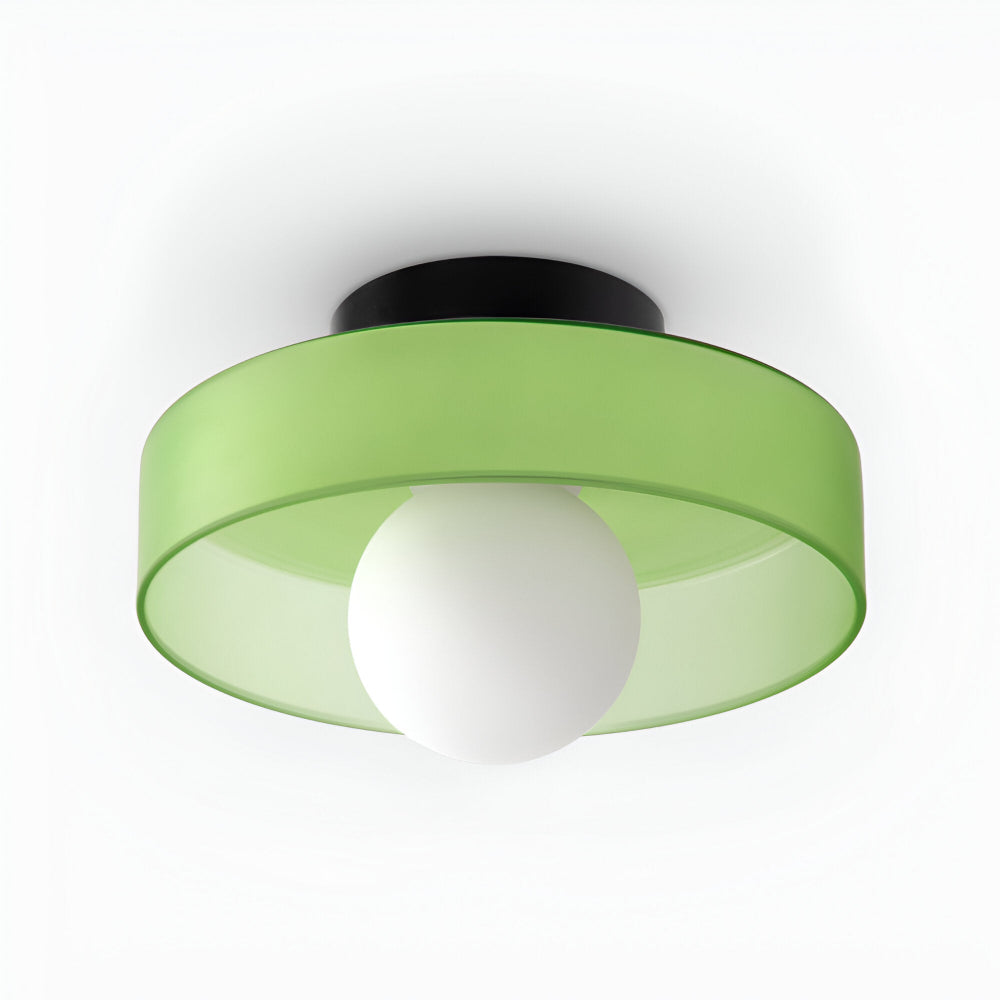 Éclairage LED rond et moderne, crée une ambiance relaxante et chaleureuse.
