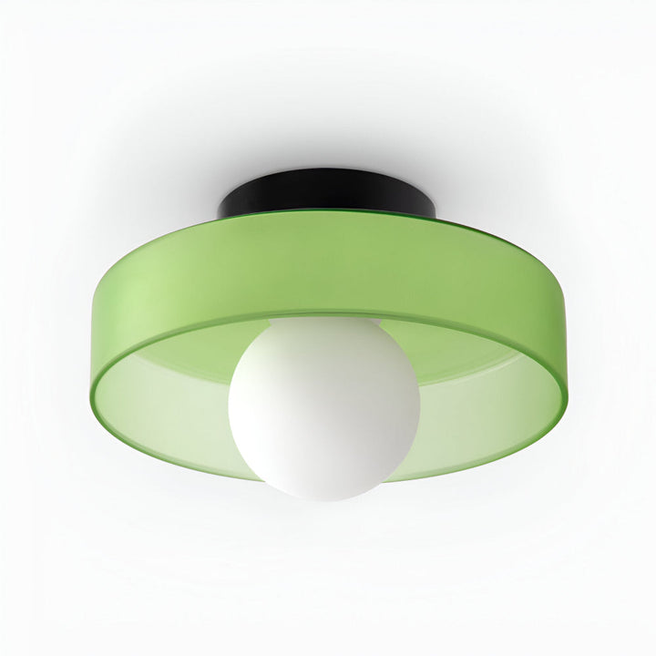 Éclairage LED rond et moderne, crée une ambiance relaxante et chaleureuse.
