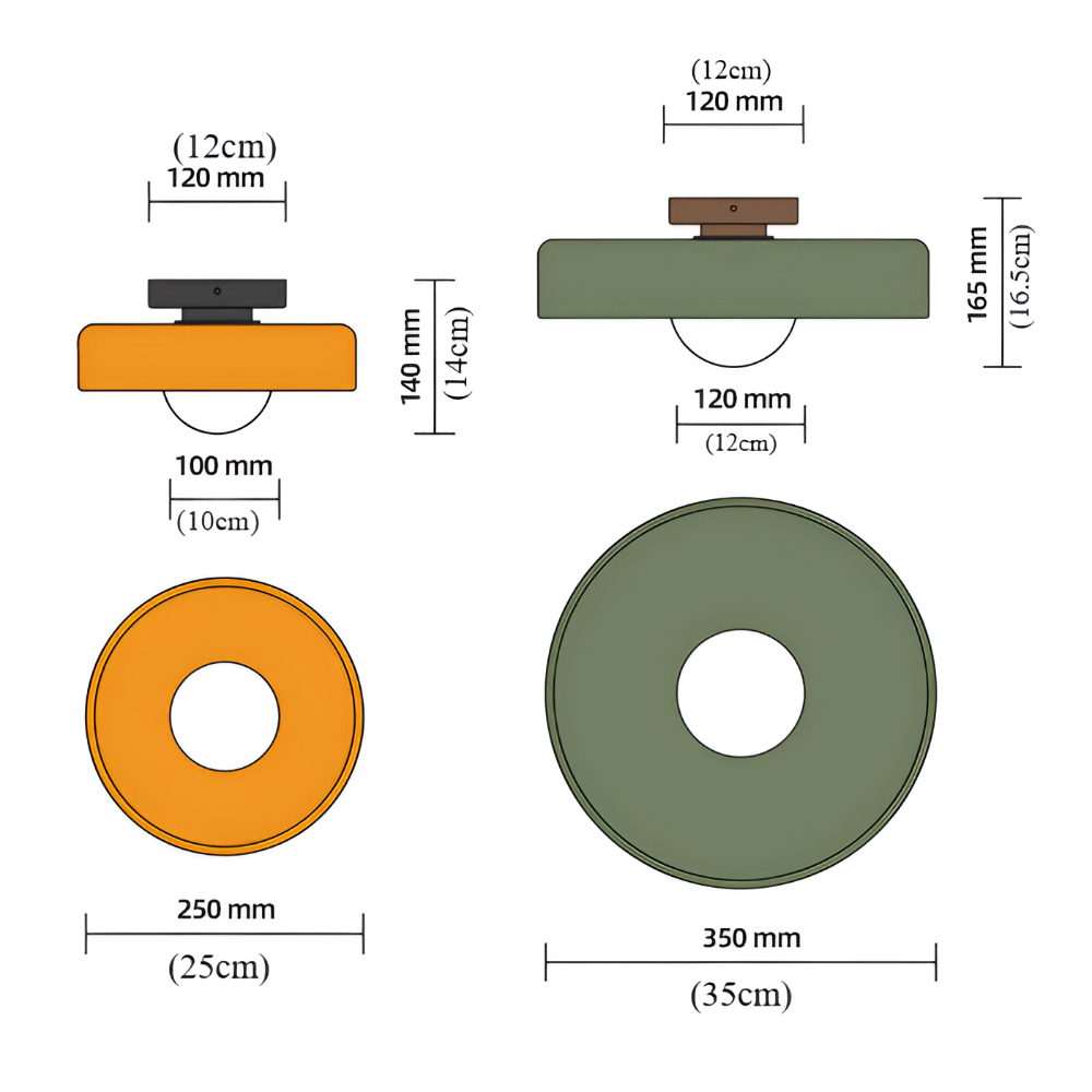 Éclairage LED rond de plafond, lumière douce et diffuse pour un confort visuel.