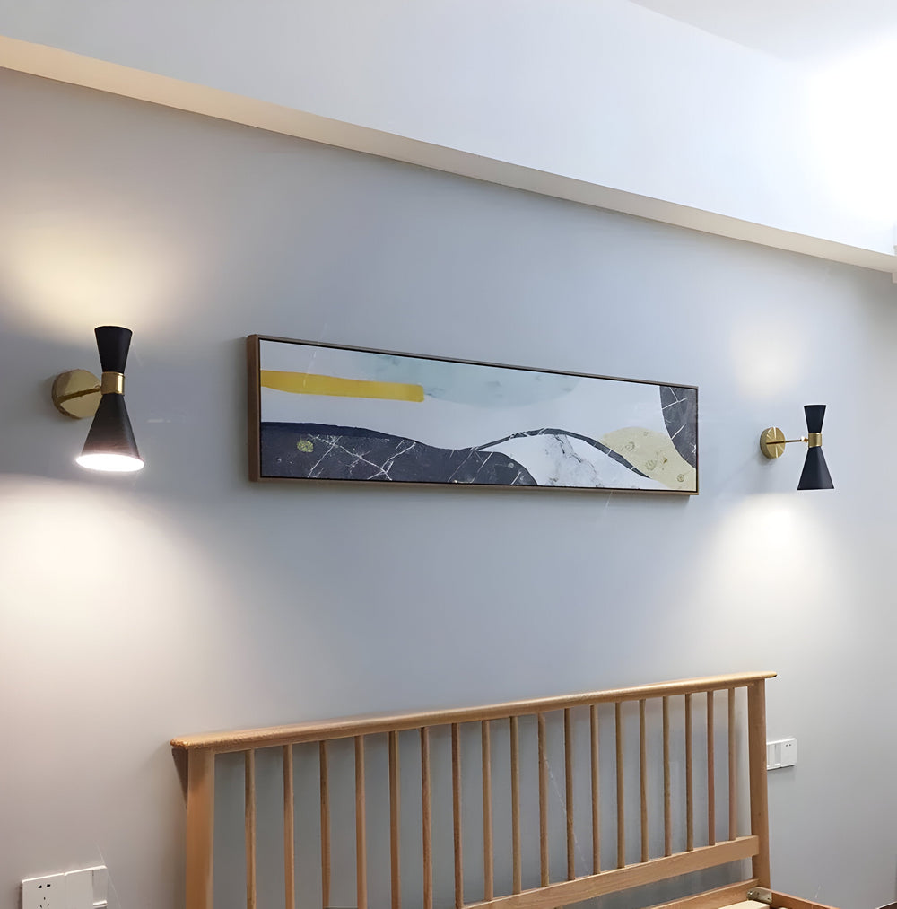Lampe murale LED orientable, éclairage intérieur moderne en fer pour chambre.