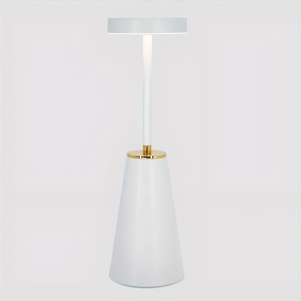 Luminaire de table sans fil au design élégant, offre un éclairage moderne et une ambiance réglable tactile.