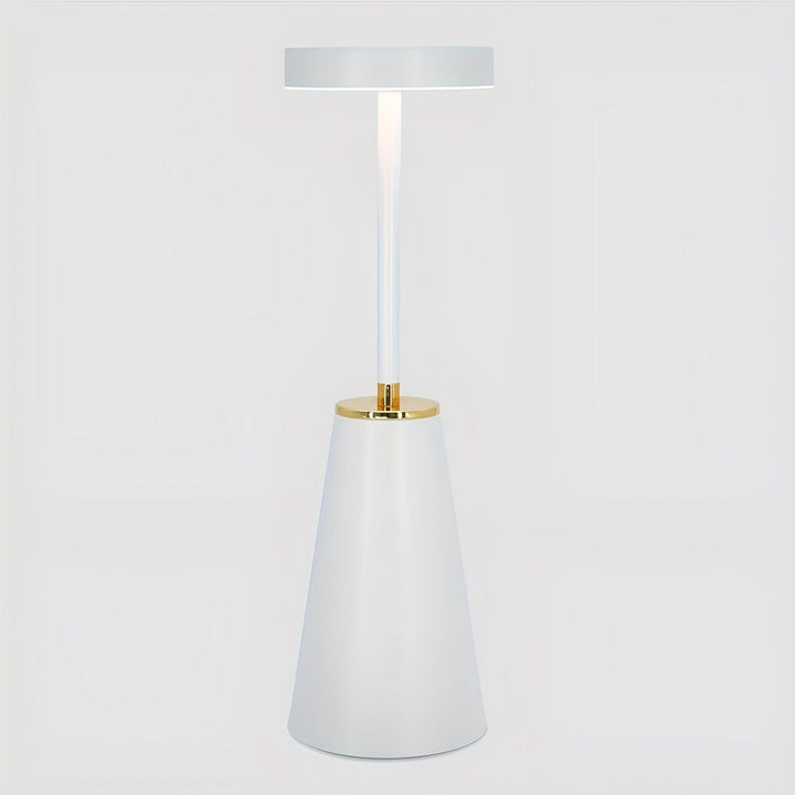 Luminaire de table sans fil au design élégant, offre un éclairage moderne et une ambiance réglable tactile.