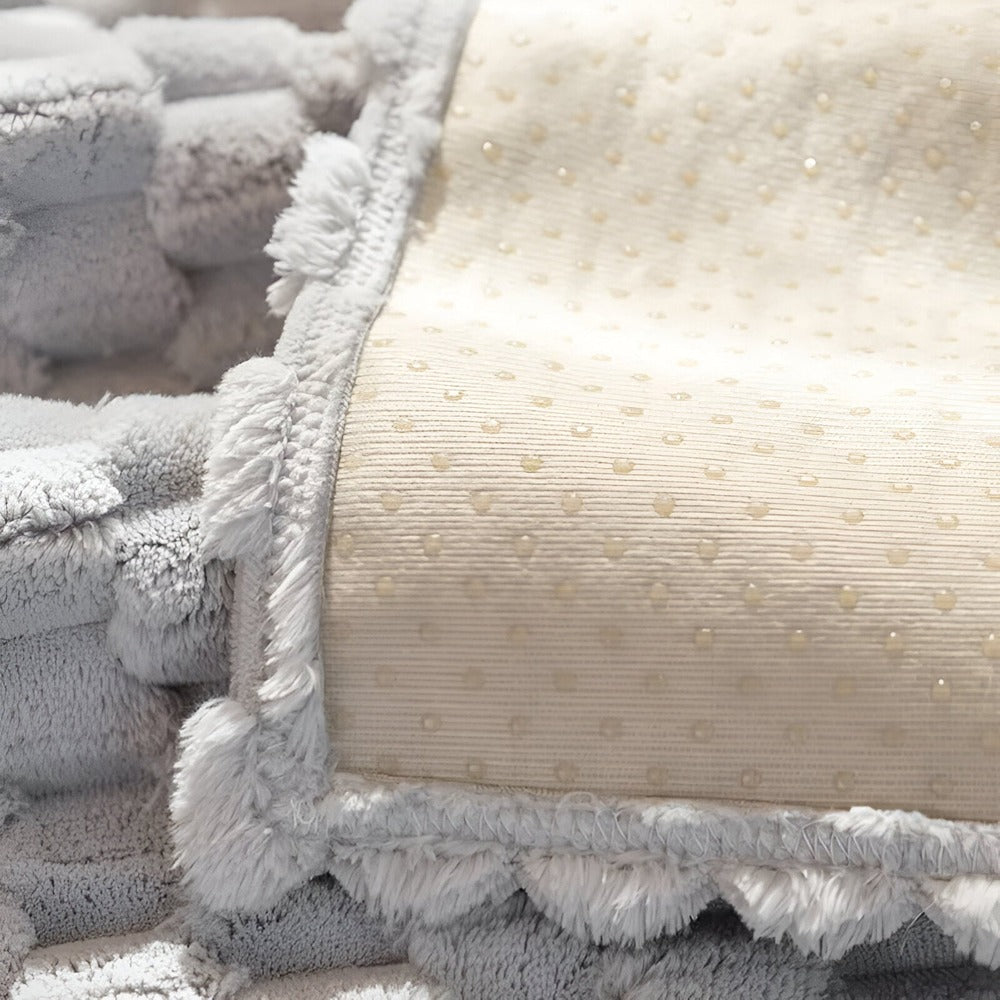 Housse de canapé moderne blanche en polyester, motif nid d'abeille, ajoute une touche d'élégance à votre salon.