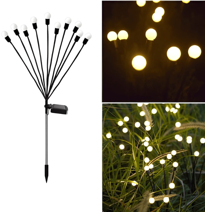 Lampes solaires lucioles étanches, parfaites pour l'extérieur par tous les temps, lumière LED fiable.