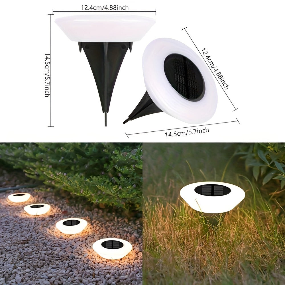 Lampe solaire décorative à LED pour le jardin, offrant un éclairage extérieur autonome et une décoration élégante.
