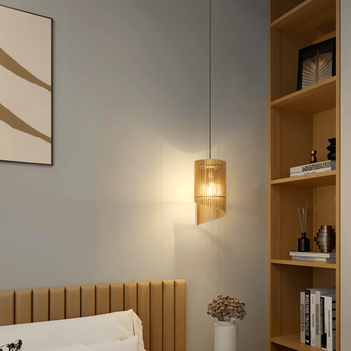 Éclairage intérieur élégant : lampe de plafond cylindrique pour une lumière douce et une décoration moderne.